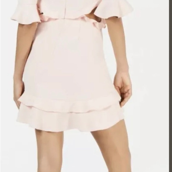 NWT Rachel Zoe 247713 Womens Karly Ruffled Cut-Out Party Dress Rosebud SZ 6 - Picture 3 of 6